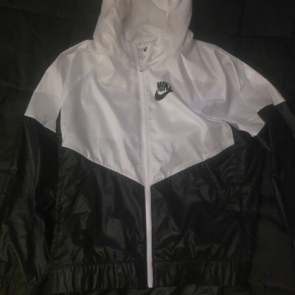 Nike Kids Black and White Raincoat